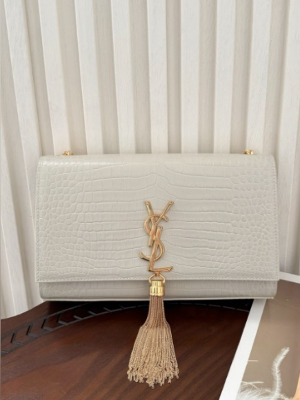Authentic Pre-Owned Yves Saint Laurent White Handbag